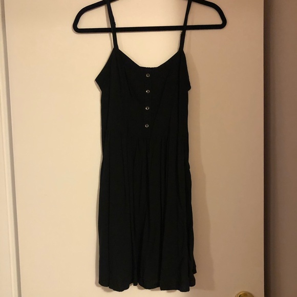 Express black summer button up dress with pockets! - Picture 2 of 5